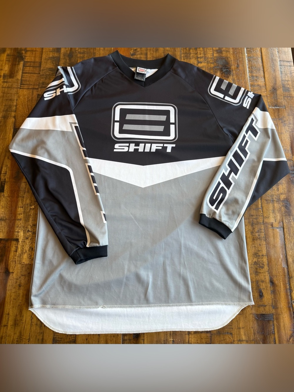 Motocross Shirt Men’s XL Gray Black White Logo Graphic MX Racing Tee